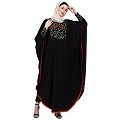 Indo classic Kaftan with embroidery work- Black